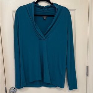 Kenneth Cole Reaction Green and Blue Relaxed Blouse
